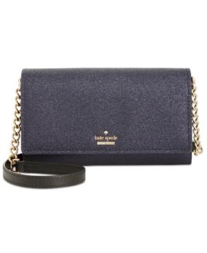 kate spade blue sparkle purse