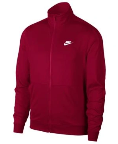 Shop Nike Men's Sportswear Track Jacket In Red Crush