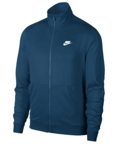 Shop Nike Men's Sportswear Track Jacket In Blue Force
