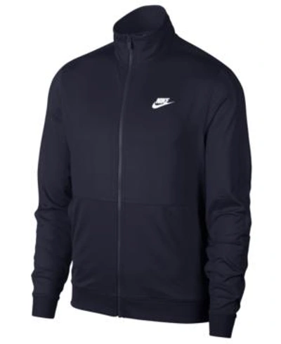 Shop Nike Men's Sportswear Track Jacket In Obsidian