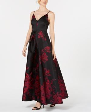 calvin klein floral ball gown