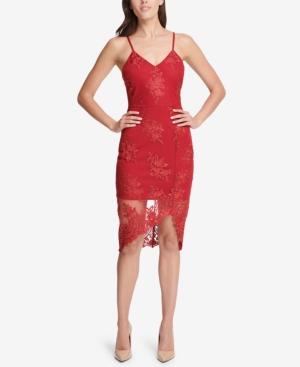 guess red bodycon dress
