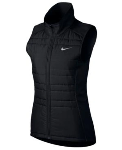 Shop Nike Essential Running Vest In Black