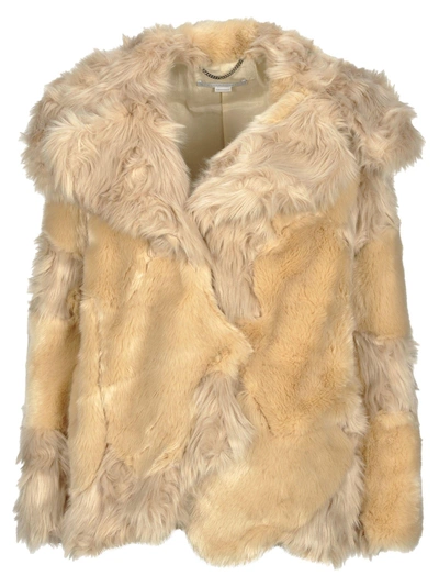 Shop Stella Mccartney Faux Fur Coat In Champagne