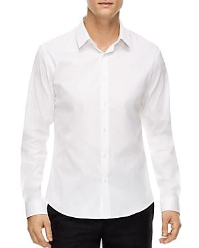 Shop Sandro Seamless Stretch Slim Fit Button-down Shirt In White