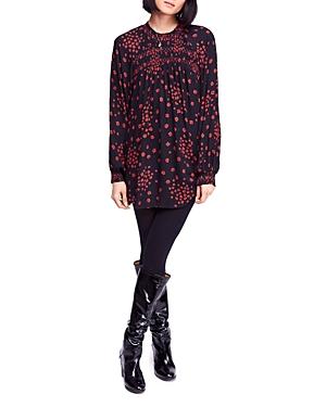 free people flowers in her hair smock detail tunic top