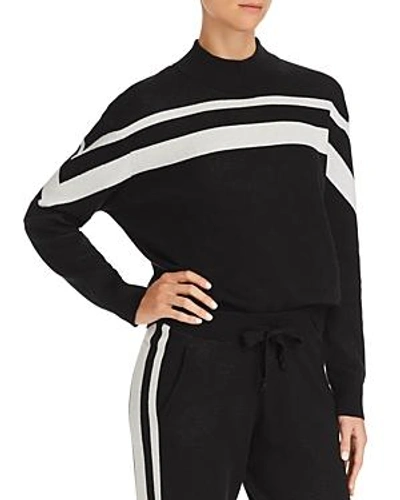 Shop Atm Anthony Thomas Melillo Jacquard-stripe Sweater In Black/chalk