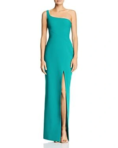 Shop Likely Camden One-shoulder Gown In Cerulean