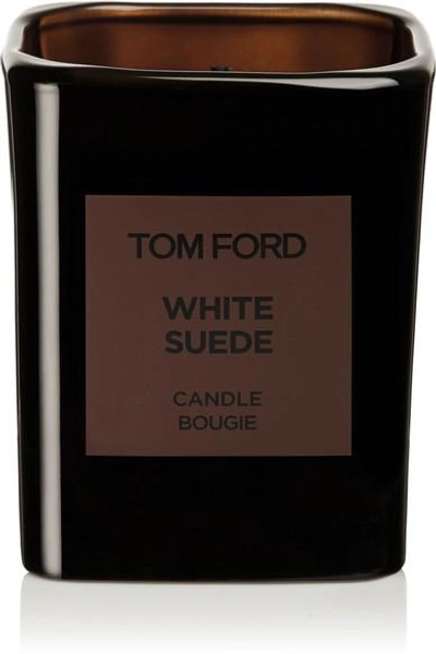 Shop Tom Ford Private Blend White Suede Scented Candle, 595g In Colorless