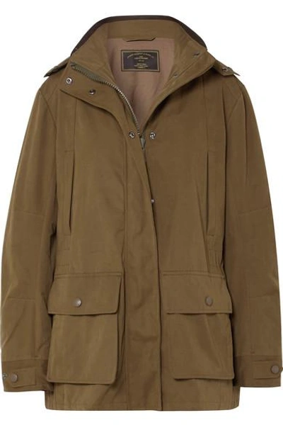Shop James Purdey & Sons Woodcock Shell Hooded Coat In Green
