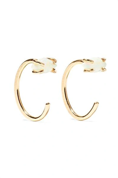 Shop Melissa Joy Manning 14-karat Gold Opal Earrings