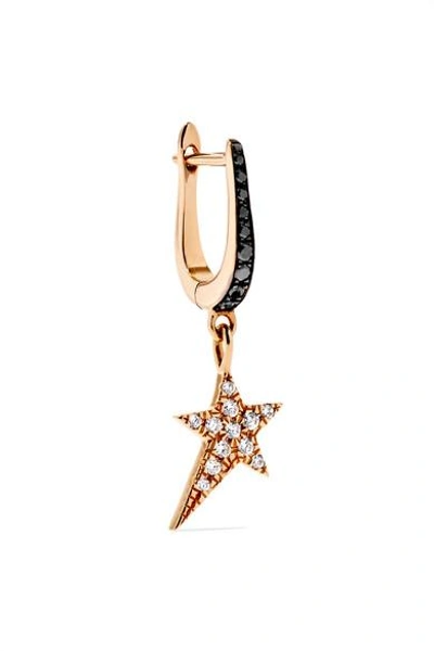 Shop Diane Kordas Star 18-karat Rose Gold Diamond Earring