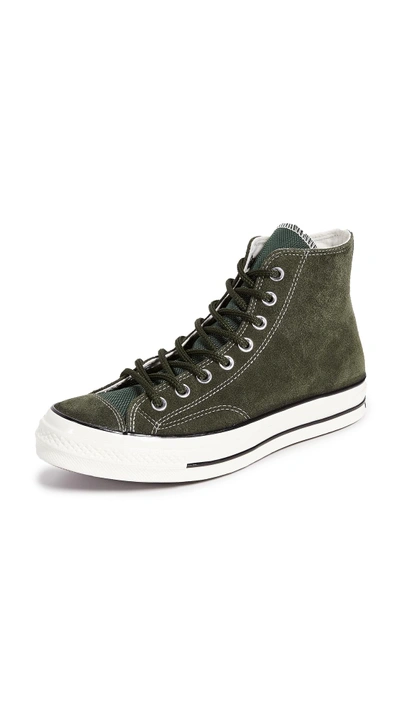Converse Chuck Taylor 70 Base Camp Suede High Top Sneakers In Utility Green  | ModeSens