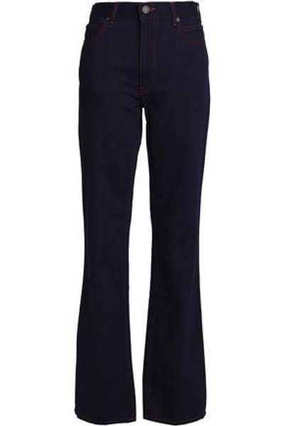 Shop Calvin Klein Jeans Est.1978 Woman High-rise Bootcut Jeans Dark Denim