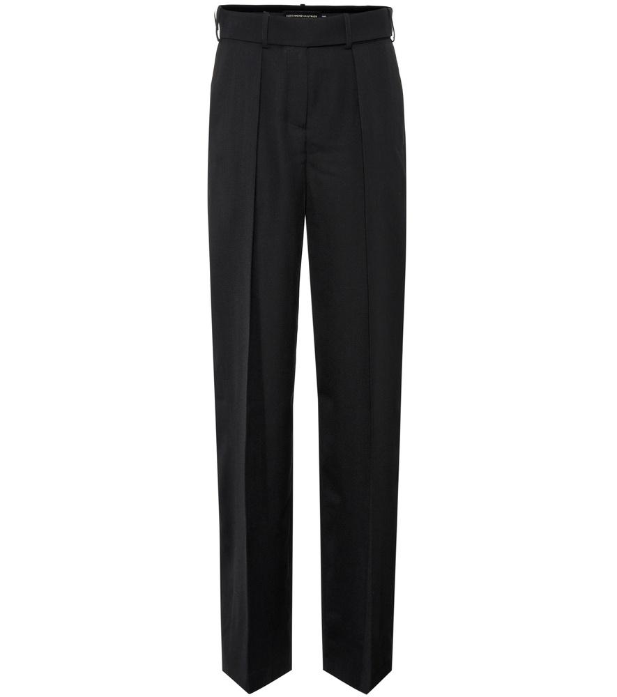 Alexandre Vauthier High-rise Wide-leg Wool Pants In Black | ModeSens
