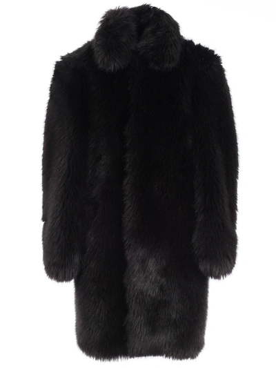 Shop Faith Connexion Fur Coat In Black