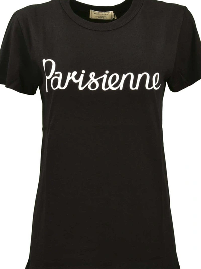 Shop Maison Kitsuné Parisienne T-shirt In Bk Black