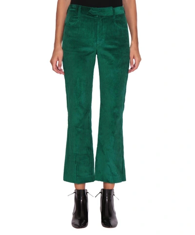 Shop Isabel Marant Velvet Mereo Trousers In Verde
