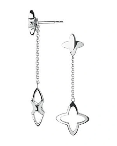 Shop Links Of London Linear Star Drop Earrings In Silver