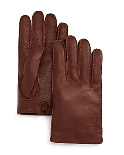 Shop The Men's Store At Bloomingdale's The Men's Store Leather Gloves - 100% Exclusive In Brown
