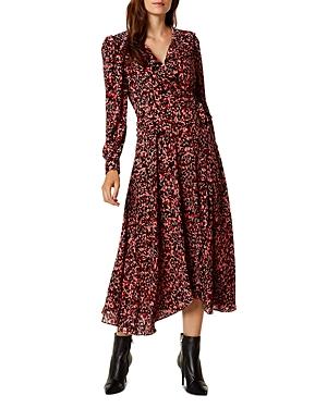 karen millen red leopard print dress