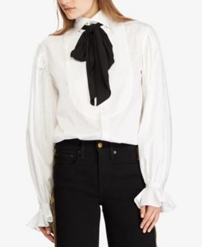 Shop Polo Ralph Lauren Necktie Shirt In White