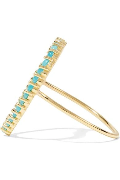 Shop Jennifer Meyer Open Heart 18-karat Gold Turquoise Ring