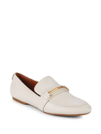 Shop Calvin Klein Orianna Buckle Loafers In Soft White