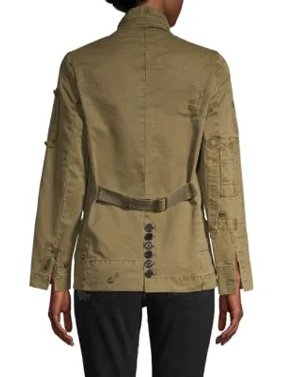 Shop Zadig & Voltaire Vladimir Grunge Cotton Jacket In Noir
