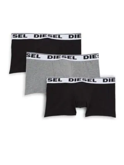 Shop Diesel Umbx Kory 3-pack Boxer Briefs In Black Multi