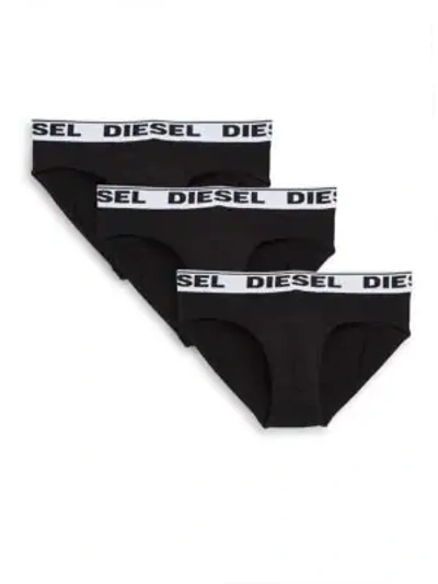 Shop Diesel Umbr Andre 3-pack Briefs In Green Red