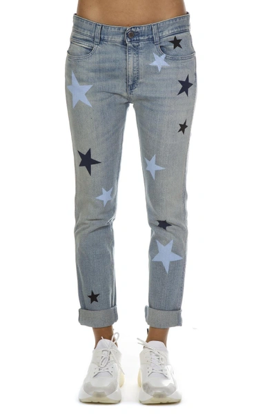 Shop Stella Mccartney Boyfriend Star Pattern Jeans In Classic Blue