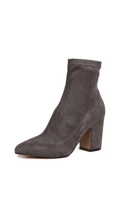 Shop Steven Leandra Block Heel Ankle Booties In Grey