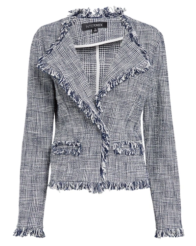 Shop Exclusive For Intermix Verity Knit Jacket In Blue/white
