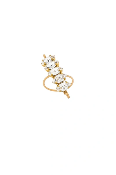 Shop Mimi & Lu Esther Ring In Metallic Gold