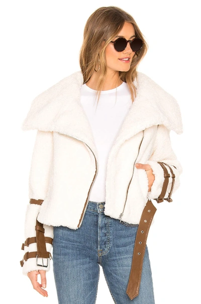 Tularosa Bailey Moto Jacket In Vanilla Bean