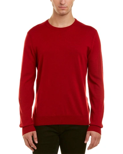 Shop Burberry Wool Crewneck Sweater In Red