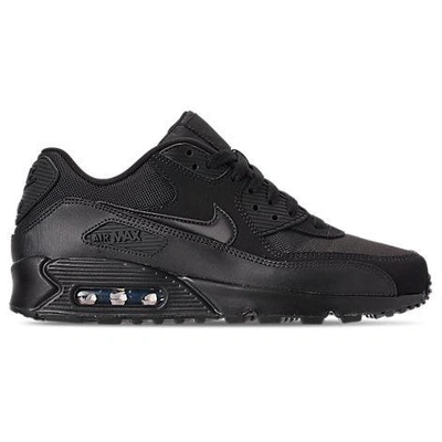 Shop Nike Men's Air Max 90 Essential Casual Shoes, Black