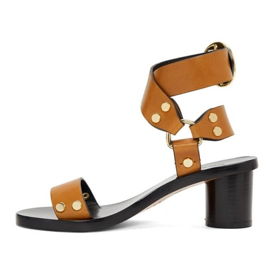 Shop Isabel Marant Brown Jeyka Sandals