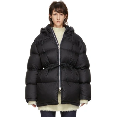 Acne Studios Oversized Hooded Quilted Shell Down Jacket In Black