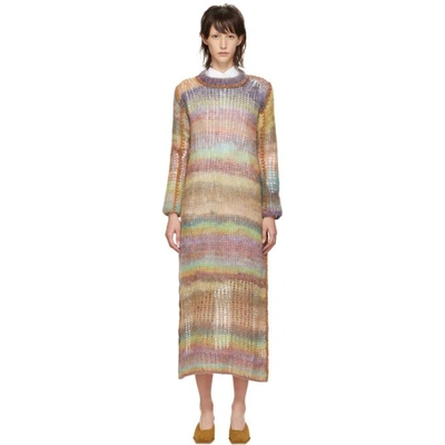 Shop Acne Studios Multicolor Mohair Dress