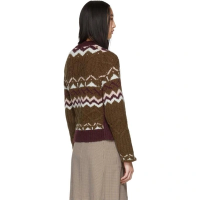 Shop See By Chloé See By Chloe Brown Fair Isle Sweater In 1 94b Brown