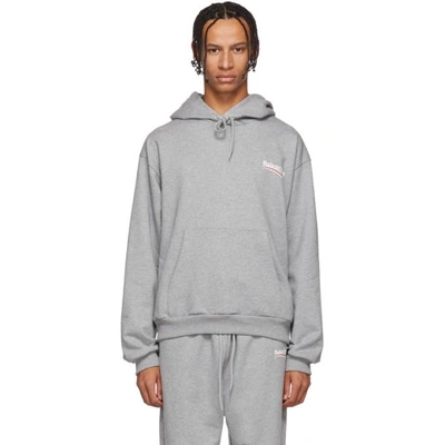 Political Campaign Hooded Sweatshirt In Grey