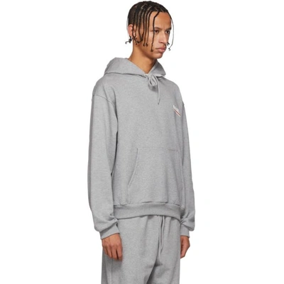 Shop Balenciaga Grey Campaign Logo Hoodie In 1300 Grey