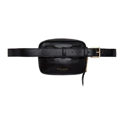 Shop Marc Jacobs Black Leather Sport Belt Bag In 001 Black