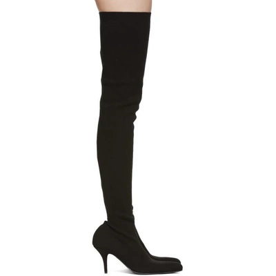 Shop Balenciaga Black Over-the-knee Sock Boots