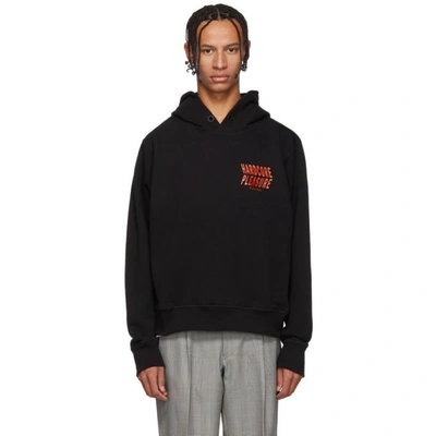 Shop Misbhv Ssense Exclusive Black Hardcore Pleasure Hoodie In Black/red