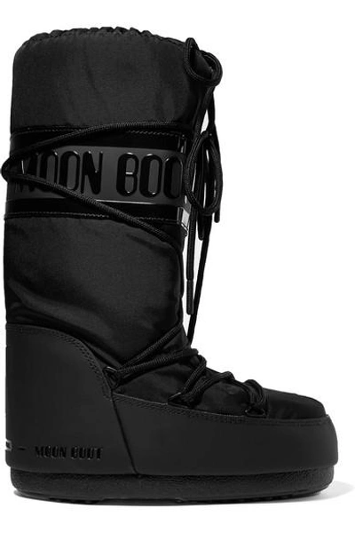 Moon Boot Shell And Rubber Snow Boots In Black | ModeSens