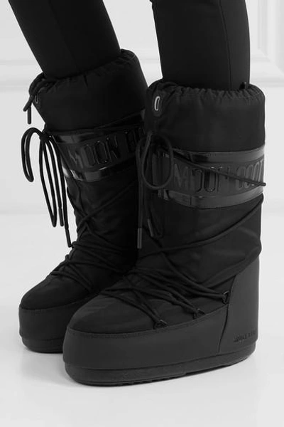 Shop Moon Boot Shell And Rubber Snow Boots In Black