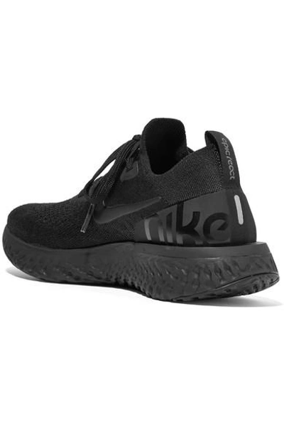 Shop Nike Epic React Flyknit Sneakers In Black